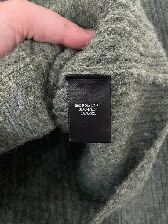 Christian Lacroix Green Wool Blend Cropped Button Sweater – Women’s L - Picture 6 of 8